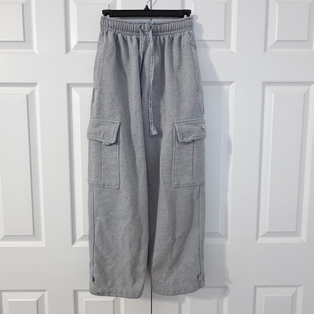 Pro Club Heavy Weight Gray Cargo Sweatpants Small